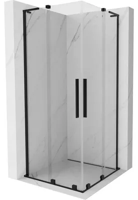 Obrázek produktu pro Mexen Velar L Duo posuvná sprchová kabina 80 x 80 cm, transparentní, černá - 871-080-080-02-03-70