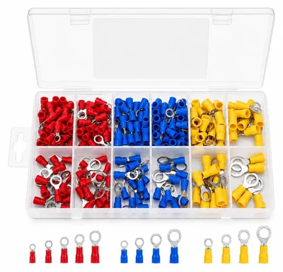 260x isolierte Ringkabelschuhe 0,5–6,0 mm², Quetschverbinder