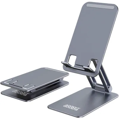 Zdjęcie produktu dla Aluminiowy uchwyt na telefon AdroitGoods - uniwersalny stojak - uchwyt na biurko i biurko - szary - regulowany