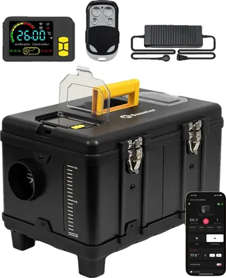 Zdjęcie produktu dla Ogrzewanie powietrzne na olej napędowy, sterowanie przez Bluetooth, przenośna konstrukcja, 8 kW