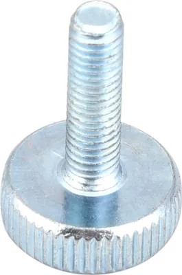 Image de Vis à tête moletée plate M5 en acier au carbone zingué (M5*20 ; 5pcs)