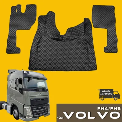 Zdjęcie produktu dla Dywaniki do samochodów ciężarowych Volvo FH4 FH5 Akcesoria do samochodów ciężarowych Skórzana podłoga Wnętrze Czarny