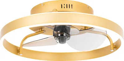 Produktbild von DeckenventilaTor Messing 50cm inkl LED Dimmbar mit Fernbedienung Maddy