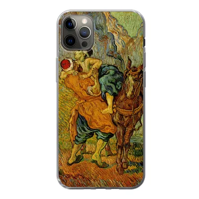 Produktbild von MuchoWow® Handyhülle Schutzhülle Hülle für iPhone 13 Pro Max Der barmherzige Samariter - Vincent van Gogh Silikon Softcase Handy Hülle - Mobiltelefon