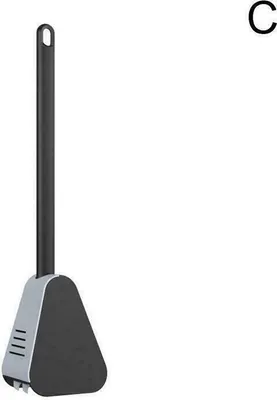 Produktbild von Golf-Toilettenbürste Langstielige Silikon-Toilettenbürste zur Wandmontage Schwarz