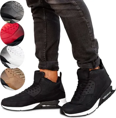 Produktbild von Herren Winter Sneaker Gefüttert Warm Schuhe Stiefel Boots Air Max Schwarz Gr.40