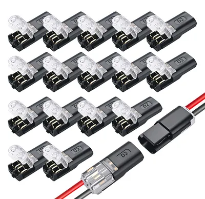 Steckverbinder für 18-22 AWG Kabel, 50 Stück, schwarz