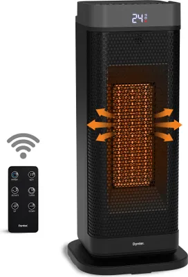 Produktbild von Dynter. HW2002 - Keramik Heizlüfter - Keramik Heizung - 2000 Watt Heizung - Schwarz - Electric Room Heater - Heizlüfter