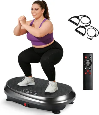 Produktbild von ZMH Vibrationsplatte Rüttelplatte Sport 199 Intensitätsstufen 5 Trainingsprogramme Vibration Plate mit Bluetooth für Zuhause bis 200 kg Belastbar