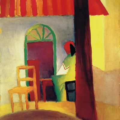 Produktbild von August Macke Kunstdruck Bild - Türkisches Cafe I, 1914 (40 x 40 cm)