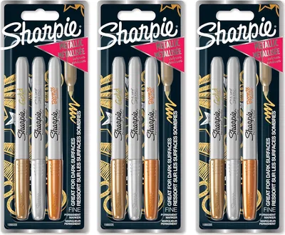 Produktbild von Sharpie Metallic Permanentmarker fein, 9er Pack