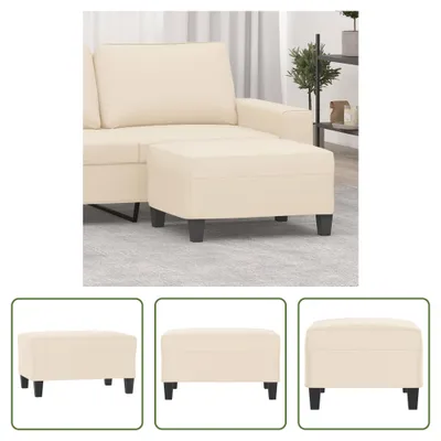 Produktbild von The Living Store Fußhocker Beige 70x55x41 cm Mikrofasergewebe