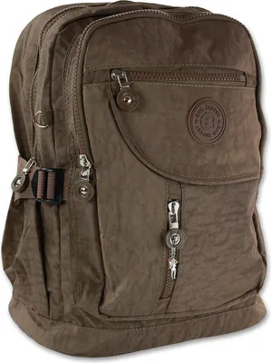 Produktbild von Bag Street Nylon Rucksack Damen Herren Sporttasche braun 30x38x18 OTJ604N