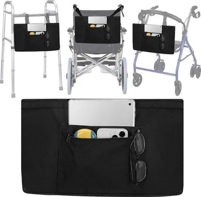 Produktbild von Famanu Rollator Tasche mit Abnehmbarem Wärmefach - Schwarz