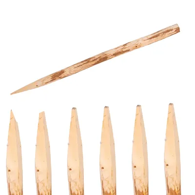 Zdjęcie produktu dla Ogrodzenia Wiklinowe Palisada Drewniana Leszczynowa Średnica 6-7 cm Długość: 180 cm 6 sztuk Palik Strugany do Drzewek Tyczka Podpora Płotu