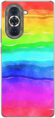 Produktbild von König Design Hülle kompatibel mit Huawei nova 10 Kunststoff Soft Handyhülle - Handy Case Regenbogen