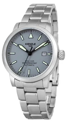 Produktbild von Kienzle Flieger Automatik Armbanduhr Saphirglas Edelstahl 39 mm Grau
