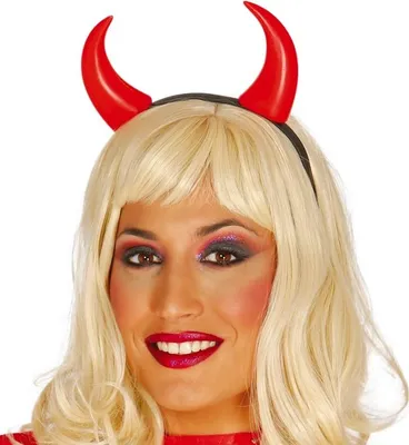 Produktbild von Rotes Teufelshörner-Stirnband Bachelorette Halloween