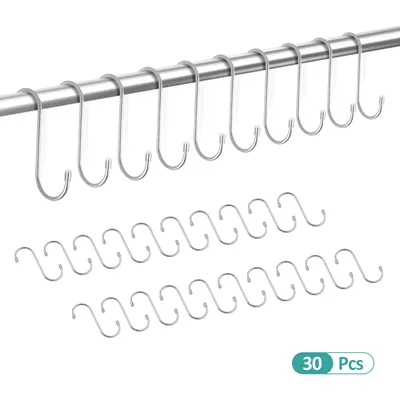 Produktbild von EMKE Haken 30pcs S-Metallhaken Multifunktionale Haken in Silber Gewichtskapazität 5kg