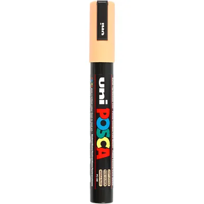 Produktbild von Uni Posca Marker, Strichstärke: 2,5 mm, PC-5M , Blassorange, Medium, 1Stck