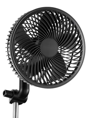 Produktbild von Clip-Ventilator für Growzelt/Growbox - Oszillierender Umluftventilator - 10 W - USB-Anschluss - 9 Geschwindigkeitsstufen & Zirkulationsmodus - Schwarz