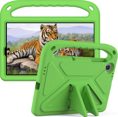 Produktbild von Hülle für Lenovo Tab M10 HD  2nd Gen 10,1 Zoll TB-X306F /TB-X306X, Leichte Stoßfeste Eva Kinder Schutzhülle mit Griff und Faltbarem Ständer Grün