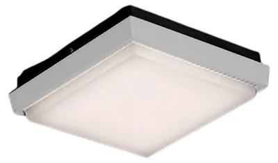 Produktbild von Alu Wand- und Deckenleuchte aus mattweißem Aluminium, 17,5 x 17,5 x 4,5 cm, LED 10 W 3000 K, Schutzart IP54, für die Innen- und Außenbeleuchtung