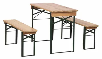 Immagine prodotto di Set tenda 110 cm senza schienale 3 pezzi, tavolo 50 cm di larghezza