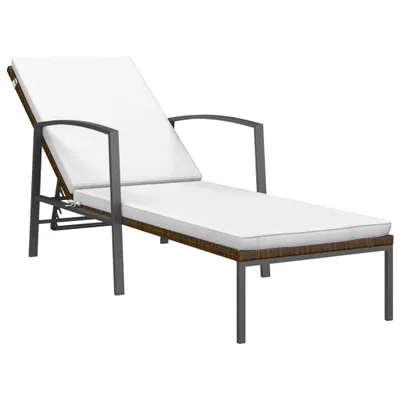 Zdjęcie produktu dla VidaXL 317634, Lounge, Obite siedzisko, Technorattan, Stal, Brązowy, Kremowy, Biały, Poliester, 600 mm