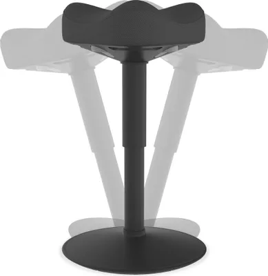 Produktbild von JOIEYOU Ergonomická kancelářská stolička 57-82 cm Výškově nastavitelná stolička Dynamická pracovní stolička s pěnovým sedákem a protiskluzovou podložkou TPE Triangle Wobble Stool pro domácnost, obchod a kancelář (černá)