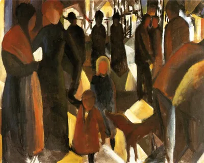 Obrázek produktu pro August Macke art print obrázek - Loučení, 1914 (40 x 50 cm)