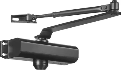 Zdjęcie produktu dla Samozamykacz VEVOR Automatyczny samozamykacz do użytku komercyjnego lub prywatnego dla drzwi o wadze do 85 kg Samozamykacz prętowy z odbojnikiem hydraulicznym Obudowa z odlewu aluminiowego, czarna