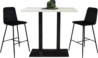 Produktbild von Tresentisch Electra 120x70x106 schwarz matt/weiß matt lack 14669
