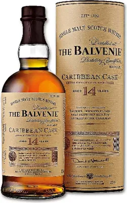 Obrázek produktu pro The Balvenie 14 let Carribean Cask Single Malt Scotch Whisky v dárkovém balení | 43 % obj. | 0,7 l
