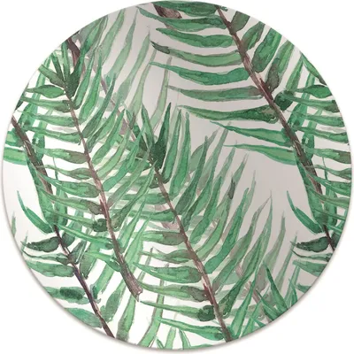 Produktbild von Rundmatte - Stuhlunterlage Bürostuhlunterlage - Rund Ø 100 cm - Bodenmatte - Fußmatte - Palmenblätter