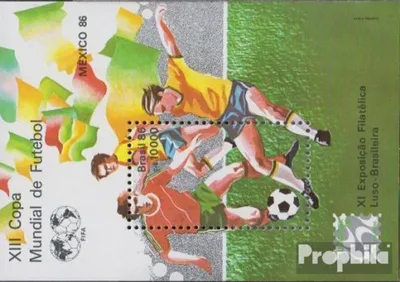 Produktbild von Briefmarken Brasilien 1986 Mi Block69 (kompl.Ausg.) postfrisch Fußball WM Mexiko