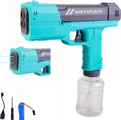 Immagine prodotto di Lolex | Pistole giocattolo - Pistole giocattolo automatiche - Pistola elettrica ad acqua - 2 getti - Giocattolo d'acqua - Giocattolo da esterno - Dai 6 anni in su