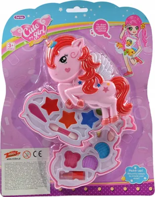 Produktbild von Einhorn Schminkset für Kinder - Make-up Kosmetik Spielzeug für Mädchen, Kreatives Styling