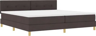 Produktbild von vidaXL Boxspringbett mit Matratze Dunkelbraun 200 x 200 cm Stoff