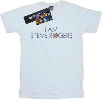 Produktbild von Marvel - "Avengers Infinity War I Am Steve Rogers" T-Shirt für Herren BI12666 (S) (Weiß)