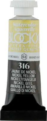 Produktbild von Blockx 3x Aquarellfarbe, Nickelgelb - Tube 5ml - Nickelgelb 43316BXC