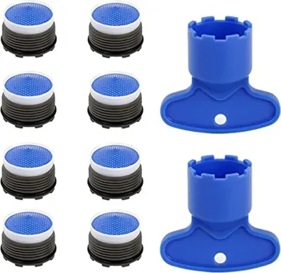 Produktbild von Strahlregler M16 Wasserhahnsprudler mit 2 Schlüsseln Einbau-Wasserhahnbelüfter Strahlregler für Küche Bad 8 Stück 16,5 mm
