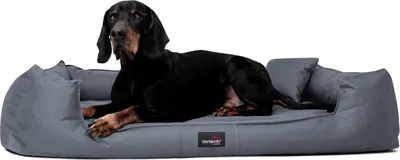 Produktbild von tierlando® Orthopädisches Hundebett GOOFY >> inkl. Matratzenschoner << Polyester - Größe: 90x75cm | Farbe: 06 Grau