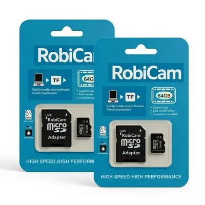 Immagine prodotto di Kit schede di memoria RobiCam 64 GB, 2 pezzi