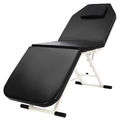 Image de Table de massage pliable - Noire - Capacité de charge de 200 kg - Structure en métal