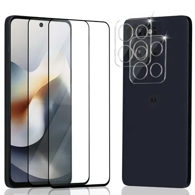 Obrázok produktu pre 2-balenie Motorola Moto G56 Ochranné sklo na displej & 2-balenie ochrana objektívu - Tvrdené sklo 9H - Super kvalita 3D