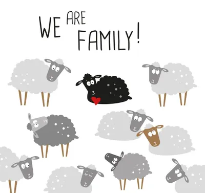 Produktbild von 20 Servietten We are Family - Schafe in Familie 33x33cm