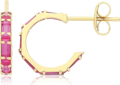 Image de Boucles d'Oreilles Femme Or Rose 375/1000 avec Oxyde de Zirconium - 11mm*2mm; TRS362239KR