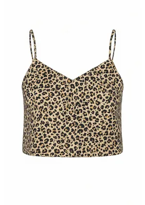 Produktbild von mavi Cropped Top mit V-Ausschnitt und Leo-Muster Größe: M