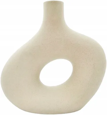 Produktbild von Madex Keramik Übertopf Vase BOHO 23 cm Beige
